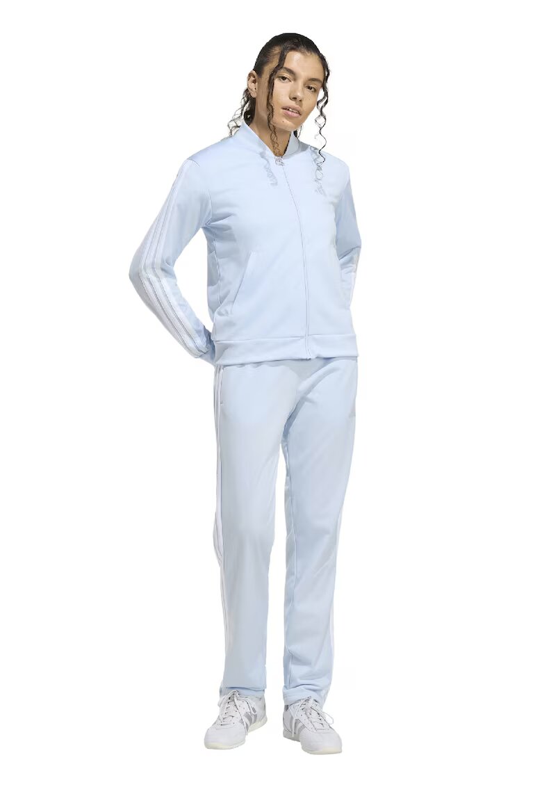ADIDAS SPORTSWEAR Trening cu logo si fermoar Essentials - Alb/Albastru deschis