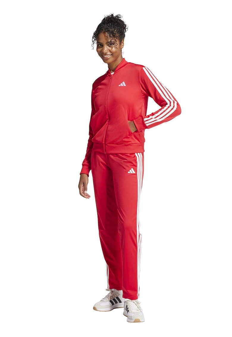 ADIDAS SPORTSWEAR Trening cu logo si fermoar W ESS 3S TS - Alb/Coral