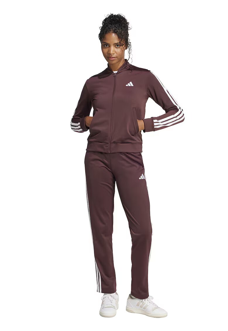 ADIDAS SPORTSWEAR Trening cu logo si fermoar W ESS 3S TS - Maro cognac