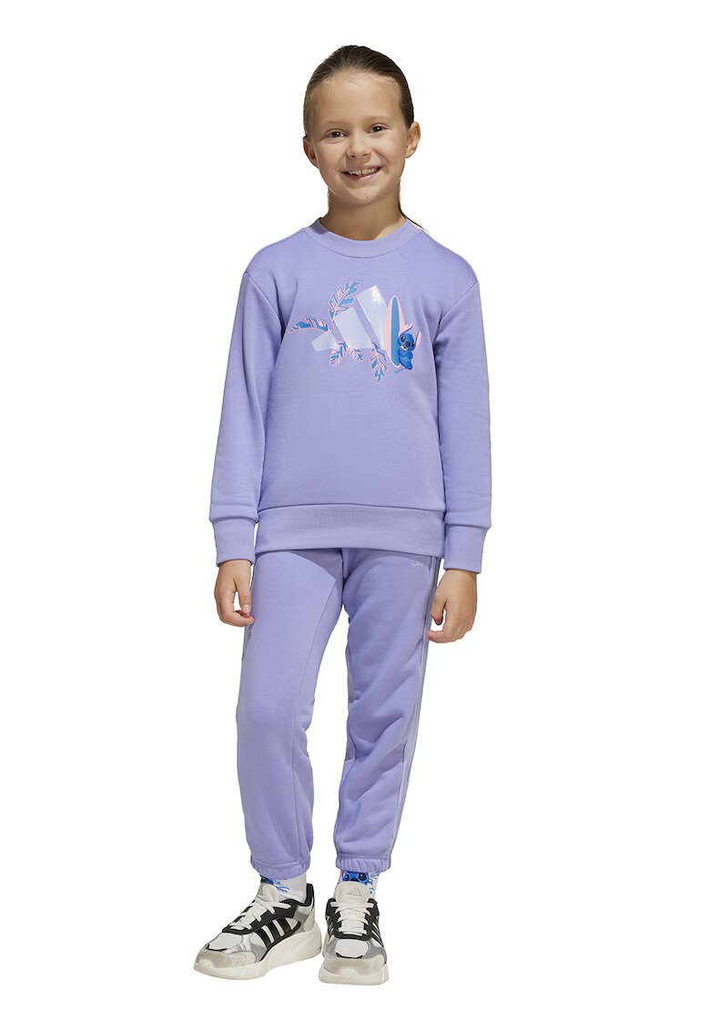 ADIDAS SPORTSWEAR Trening din amestec de bumbac cu imprimeu logo - Albastru azur