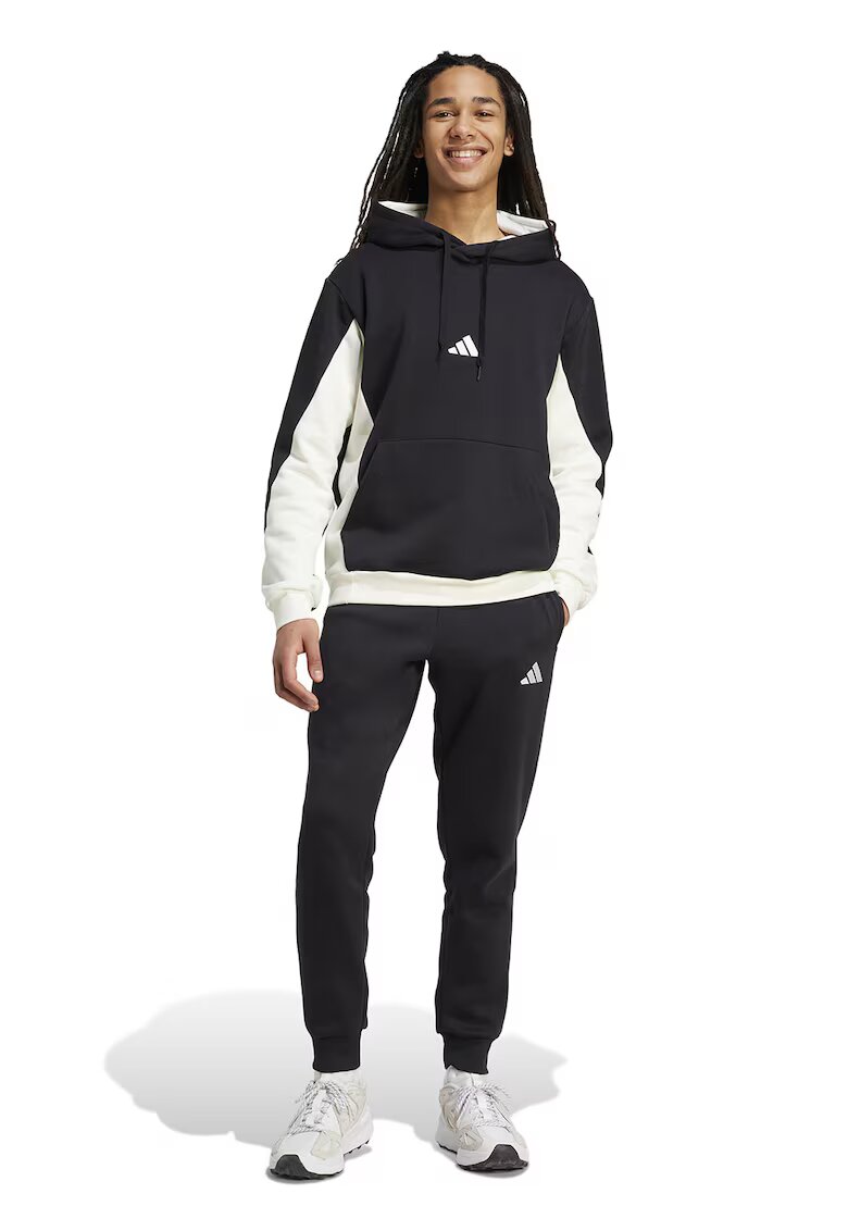 ADIDAS SPORTSWEAR Trening din amestec de bumbac cu logo - Negru/Alb murdar
