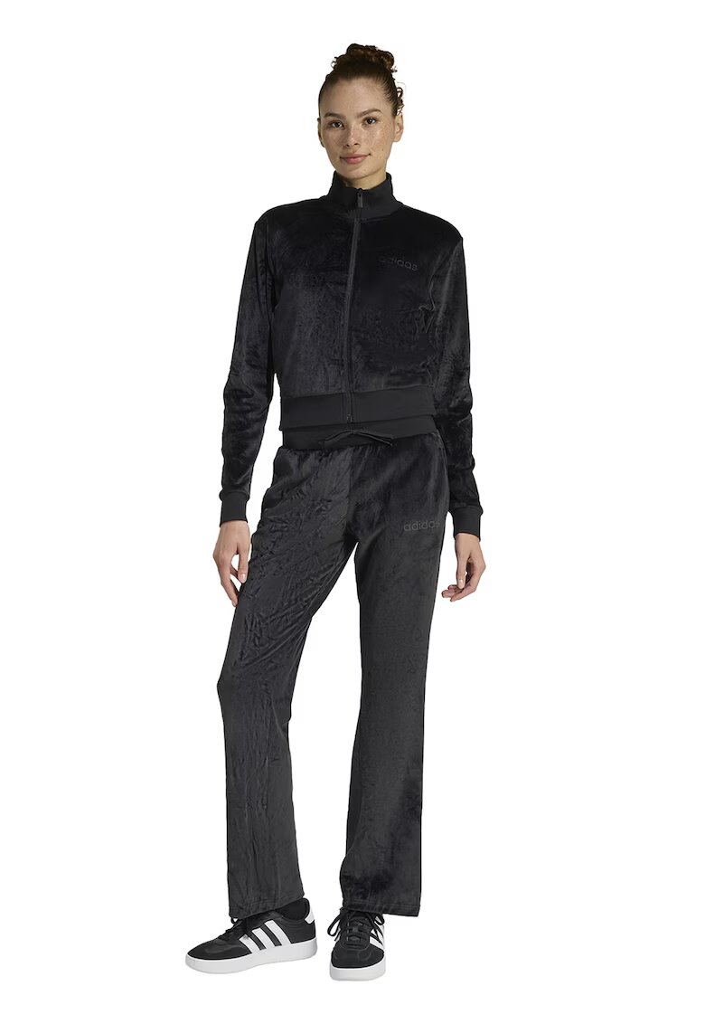 ADIDAS SPORTSWEAR Trening din catifea cu guler mediu Glam - Negru