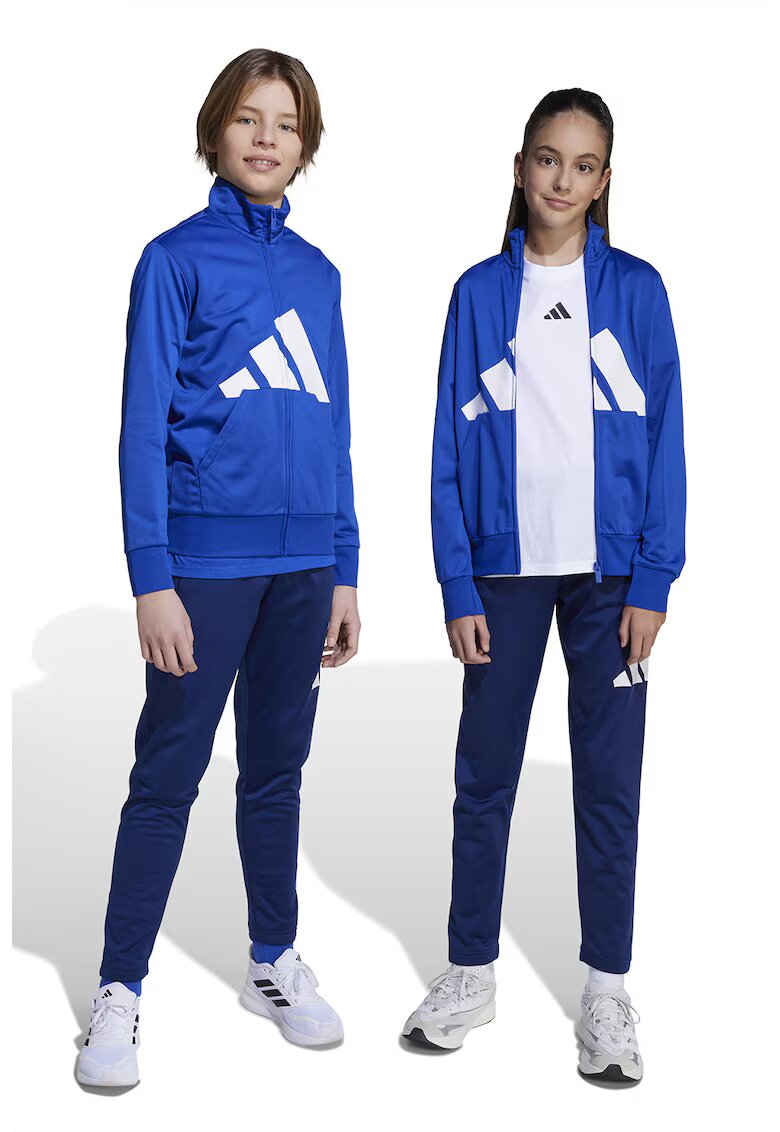 ADIDAS SPORTSWEAR Trening regular fit cu imprimeu logo supradimensionat - Alb/Albastru royal