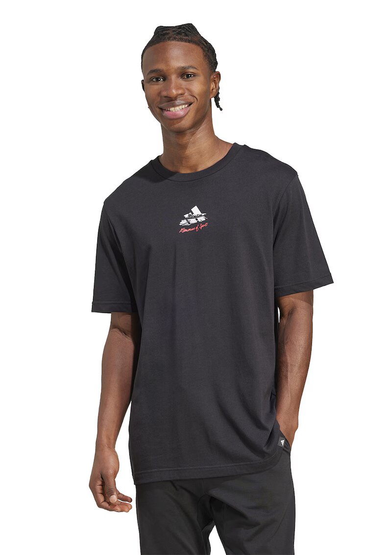 ADIDAS SPORTSWEAR Tricou cu imprimeu pe partea din spate Gallery - Alb murdar/Gri antracit