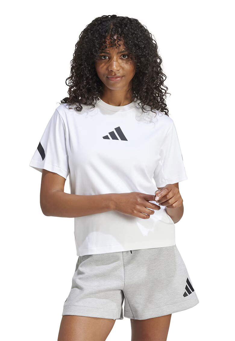 ADIDAS SPORTSWEAR Tricou de bumbac cu imprimeu logo Z.N.E. - Alb