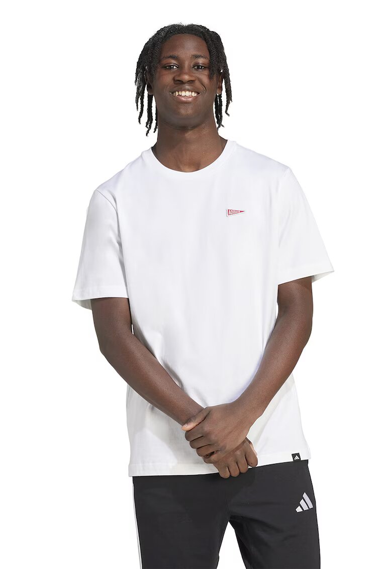 ADIDAS SPORTSWEAR Tricou de bumbac cu logo brodat - Alb optic