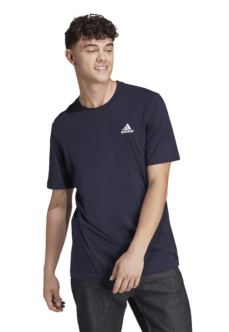 ADIDAS SPORTSWEAR Tricou de bumbac cu logo pe piept - Bleumarin