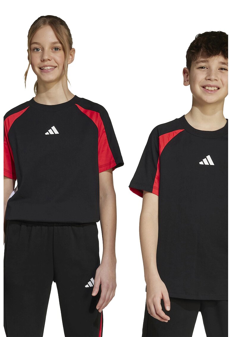 ADIDAS SPORTSWEAR Tricou de bumbac cu maneci raglan - Rosu/Negru