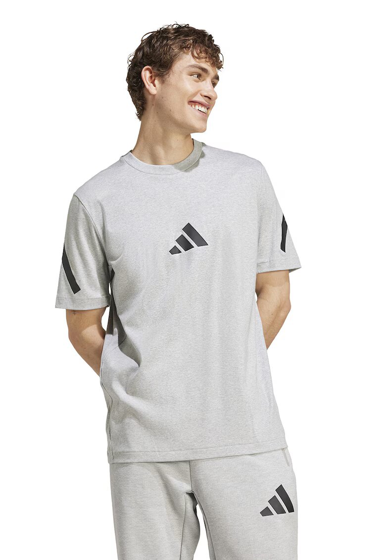 ADIDAS SPORTSWEAR Tricou de bumbac cu model monograma Z.N.E - Negru/Gri deschis