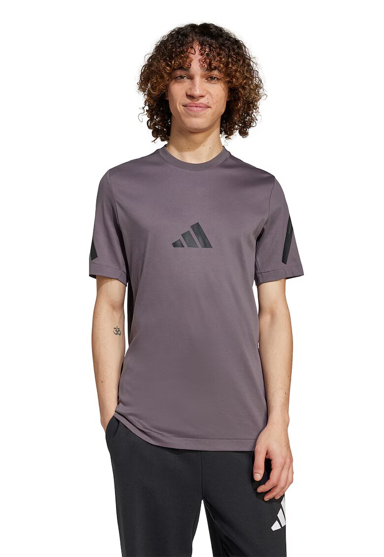 ADIDAS SPORTSWEAR Tricou de bumbac cu model monograma Z.N.E - Negru/Lila pal
