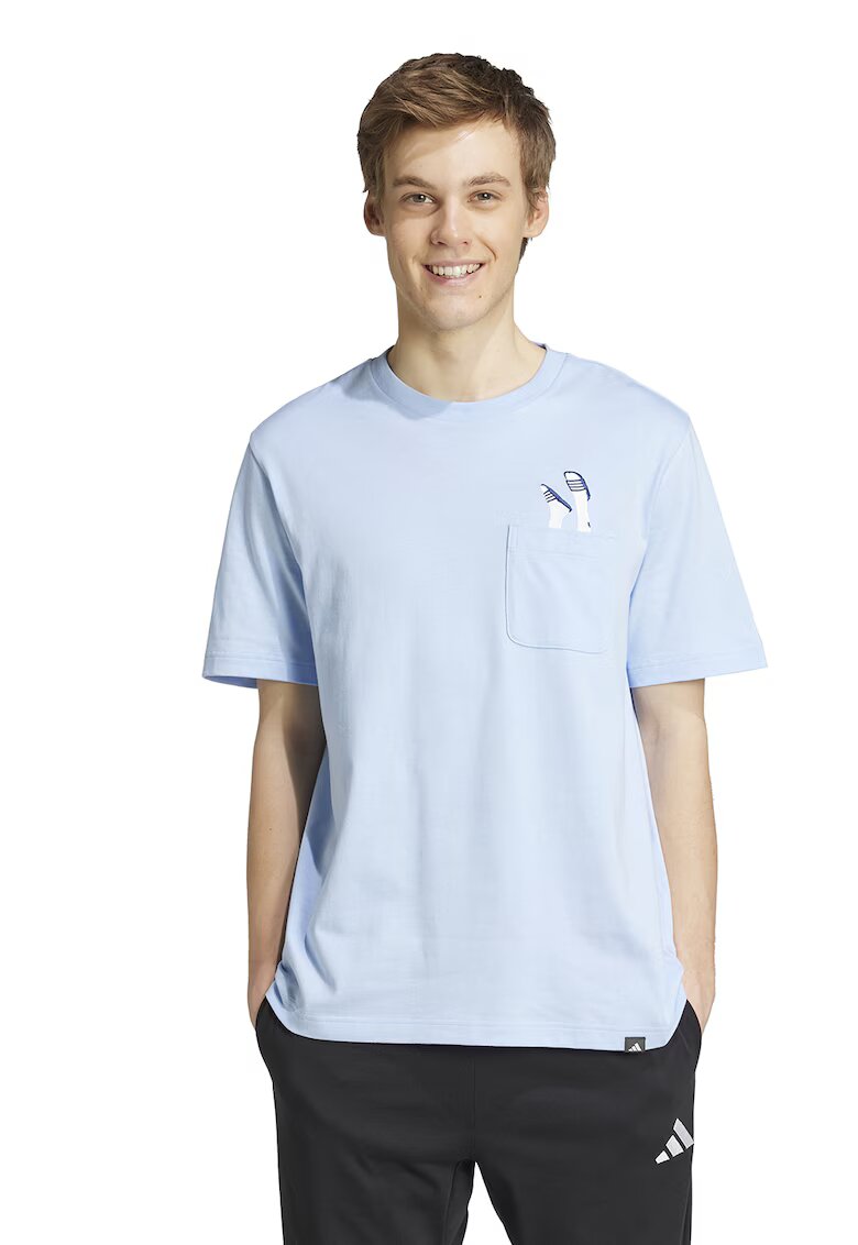 ADIDAS SPORTSWEAR Tricou de casa din bumbac Slide - Albastru pastel