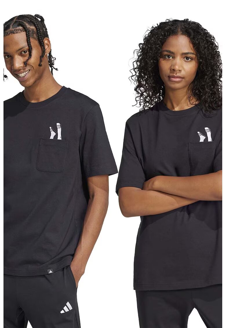 ADIDAS SPORTSWEAR Tricou de casa din bumbac Slide - Negru