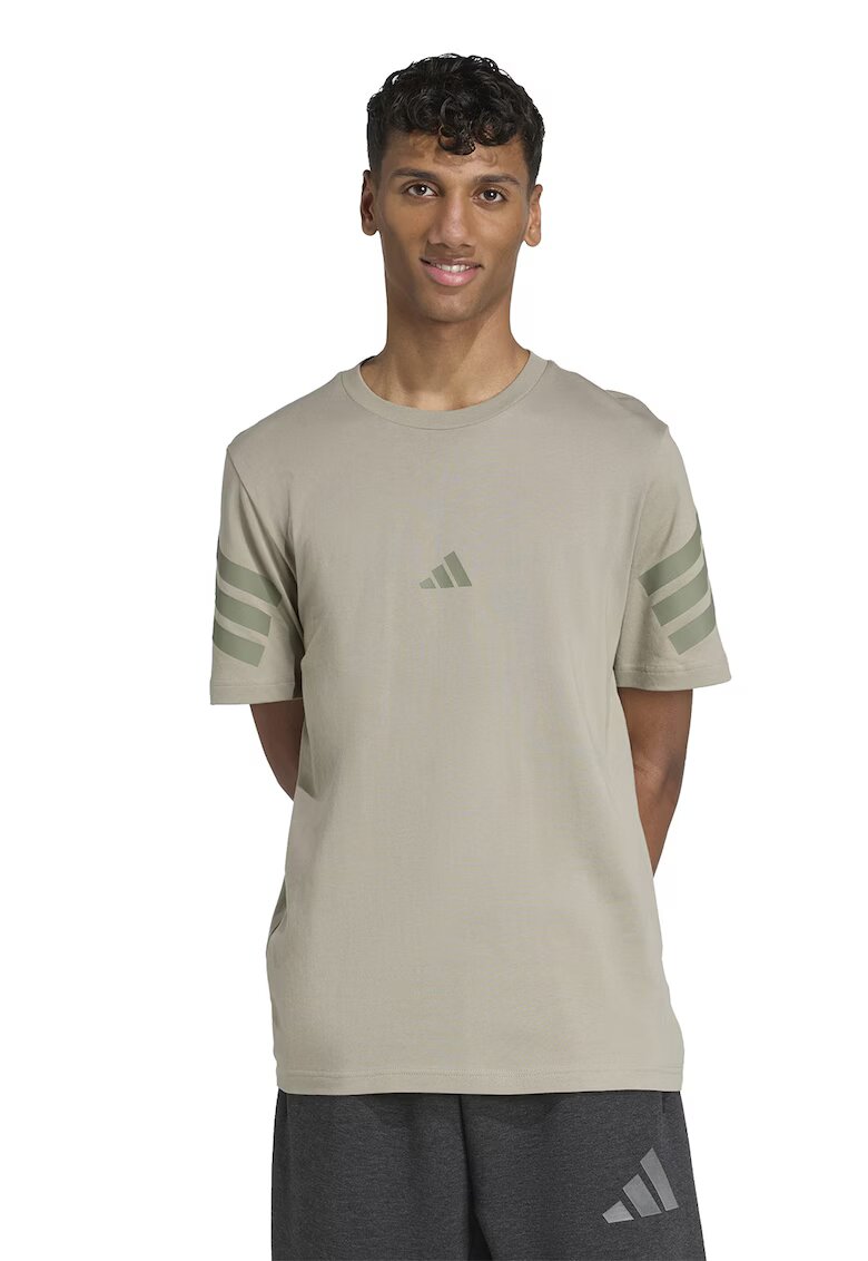 ADIDAS SPORTSWEAR Tricou din bumbac cu 3 dungi Future Icons - Kaki