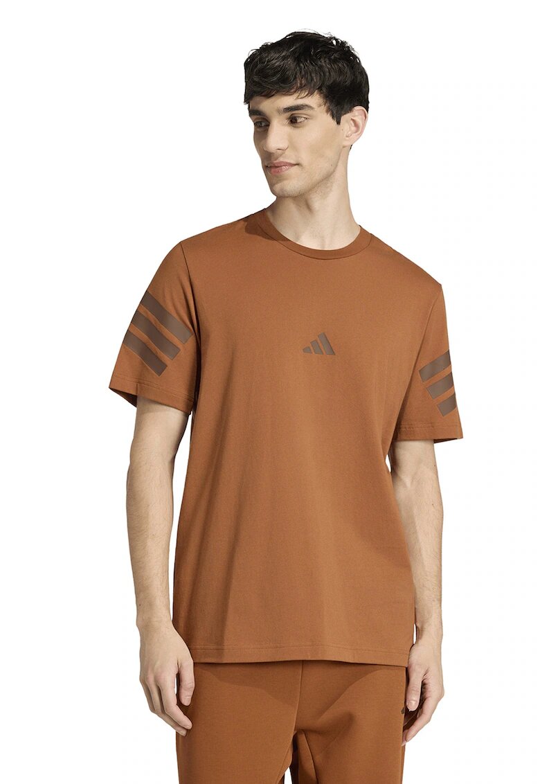 ADIDAS SPORTSWEAR Tricou din bumbac cu 3 dungi Future Icons - Maro