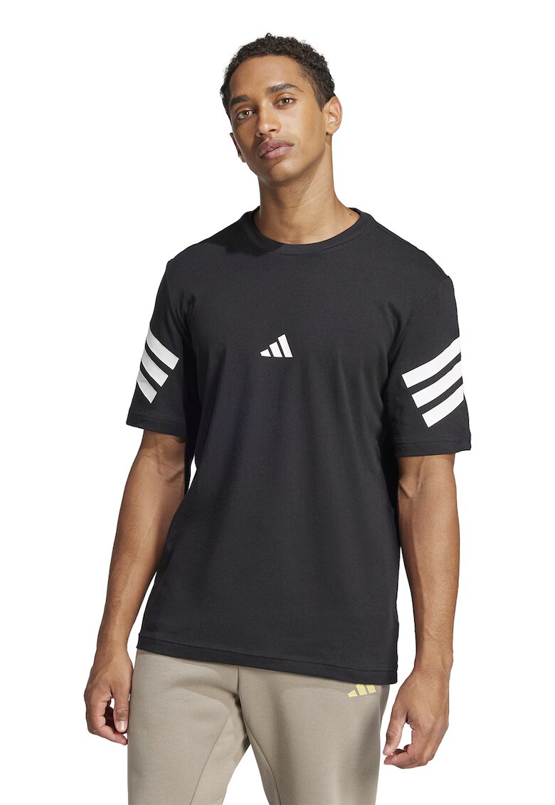 ADIDAS SPORTSWEAR Tricou din bumbac cu 3 dungi Future Icons - Negru