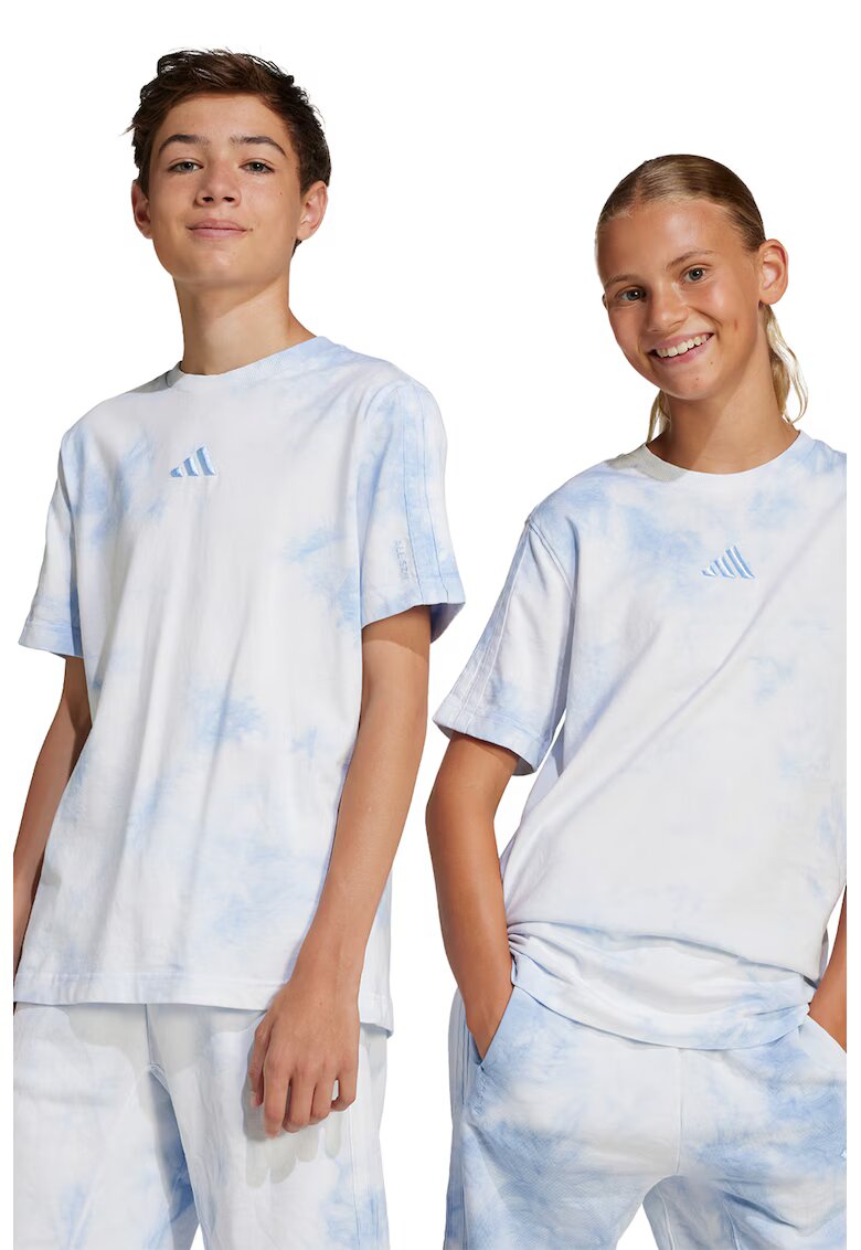 ADIDAS SPORTSWEAR Tricou din bumbac cu model - Albastru pastel/Alb optic