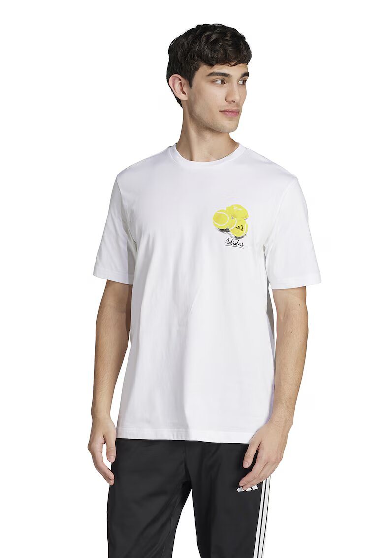 ADIDAS SPORTSWEAR Tricou din bumbac Life Lemons - Alb/Galben