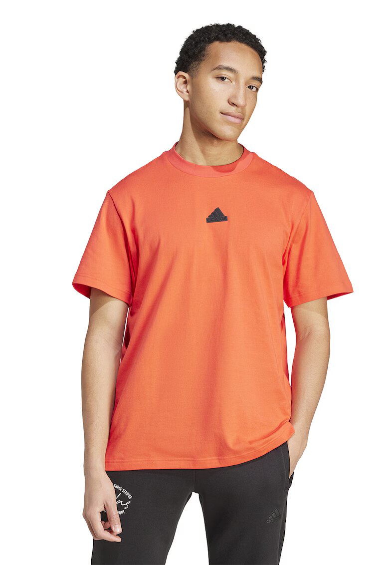 ADIDAS SPORTSWEAR Tricou lejer de bumbac cu imprimeu logo pe partea din spate - Portocaliu