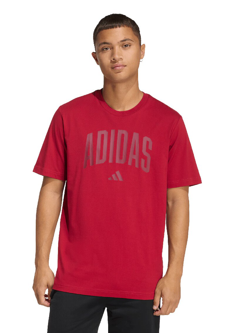 ADIDAS SPORTSWEAR Tricou lejer de bumbac cu imprimeu logo - Rosu