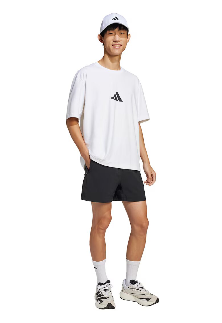 ADIDAS SPORTSWEAR Tricou lejer Z.N.E. - Negru/Alb optic