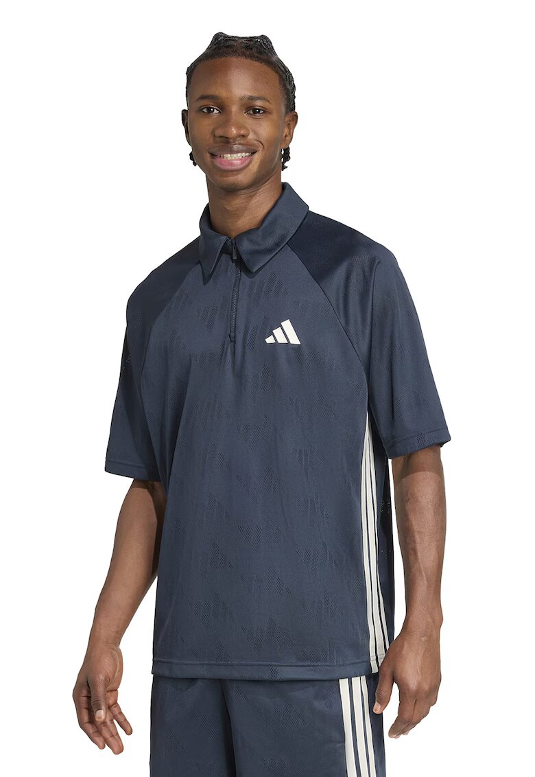 ADIDAS SPORTSWEAR Tricou polo cu maneci raglan - Alb/Gri carbune