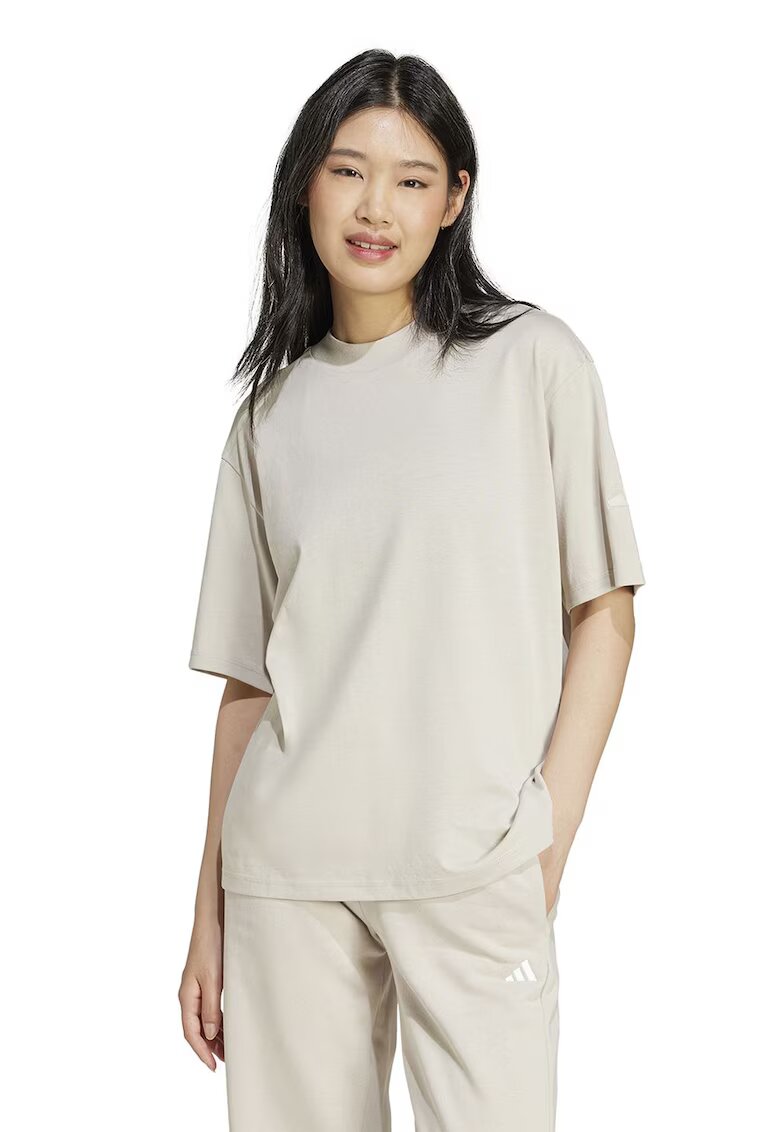 ADIDAS SPORTSWEAR Tricou supradimensionat din bumbac - Alb fildes