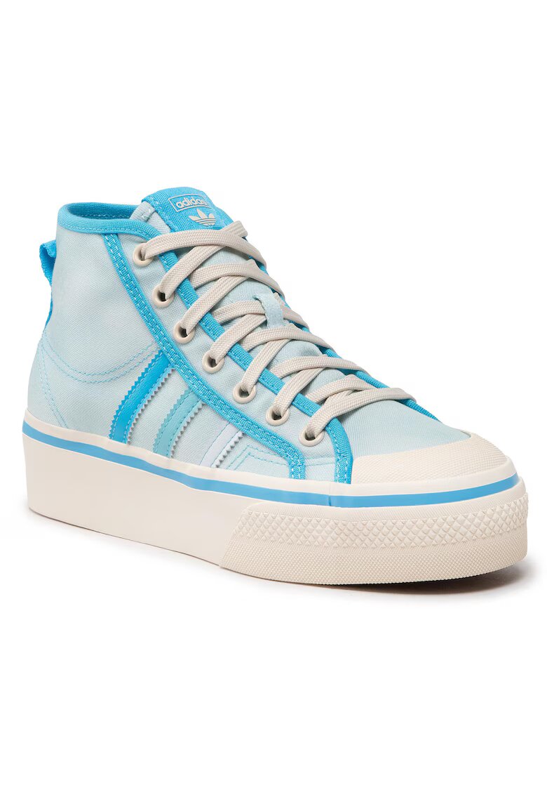 adidas Tenisi dama - Nizza Platform Mid G - tesatura - Albastru