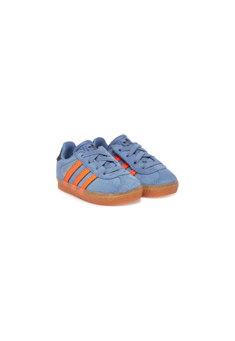 adidas Tenisi din piele intoarsa si detalii contrastante