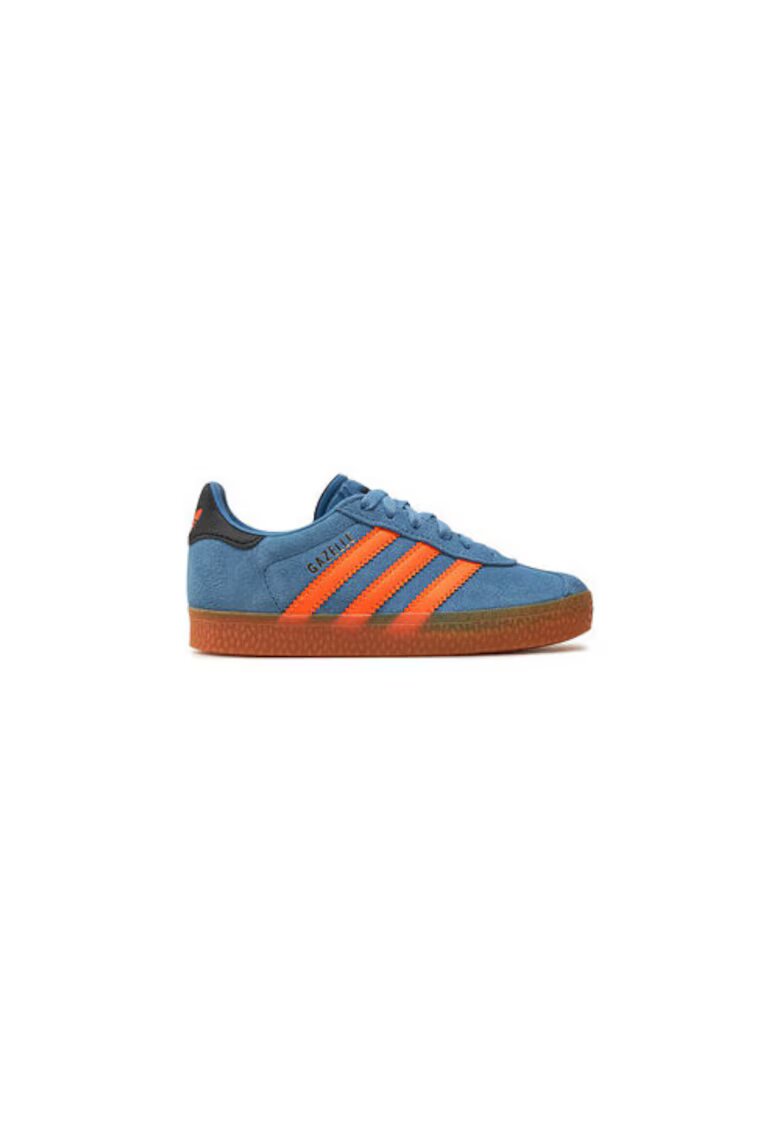 adidas Tenisi din piele intoarsa si imprimeu