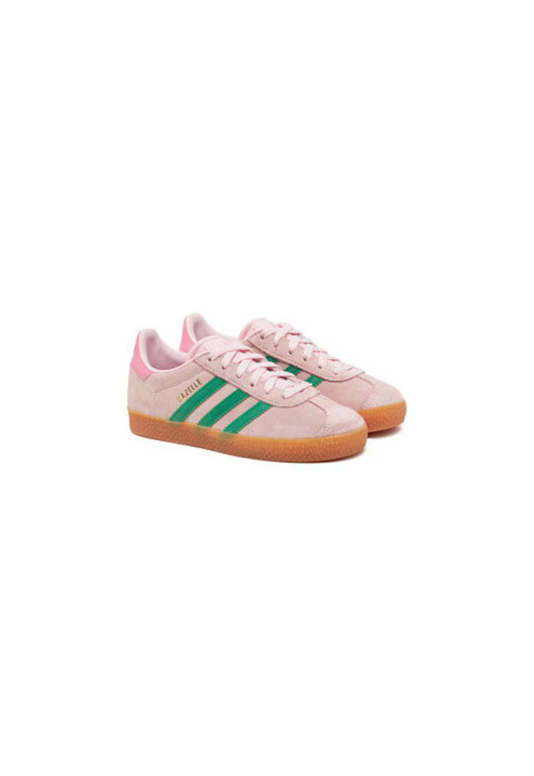 adidas Tenisi din piele intoarsa si imprimeu