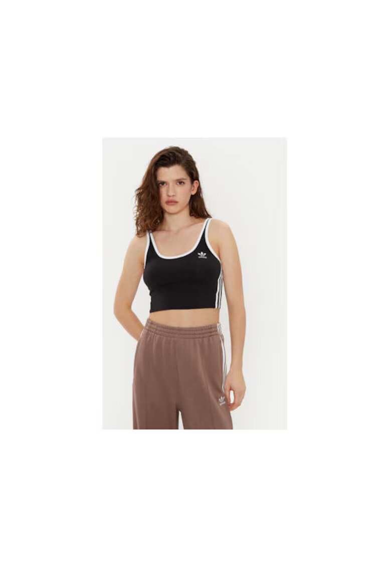 adidas Top crop cu decolteu amplu