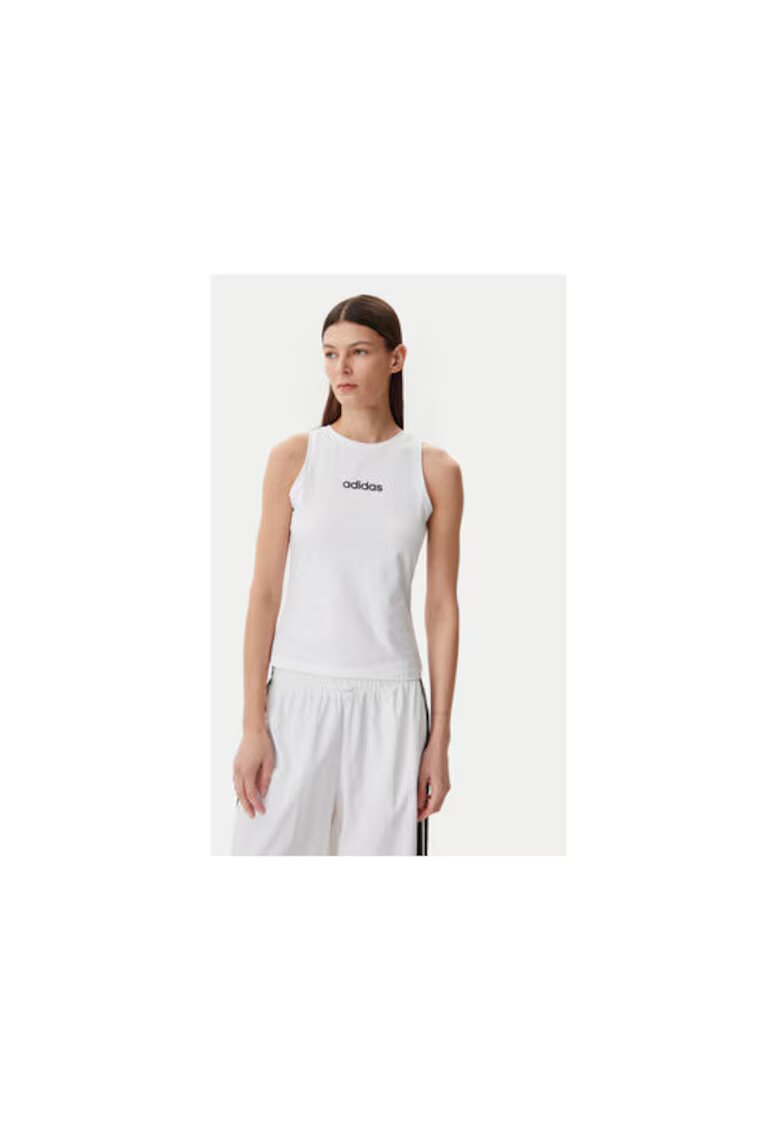 adidas Top din bumbac fara maneci cu detaliu logo