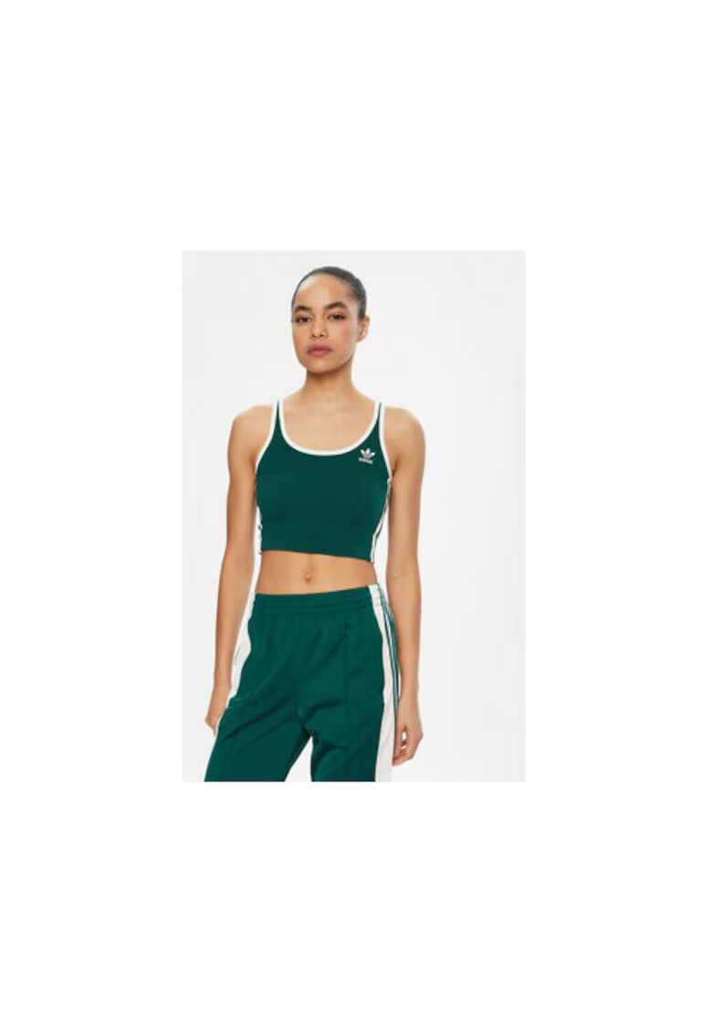adidas Top slim fit crop cu decolteu amplu