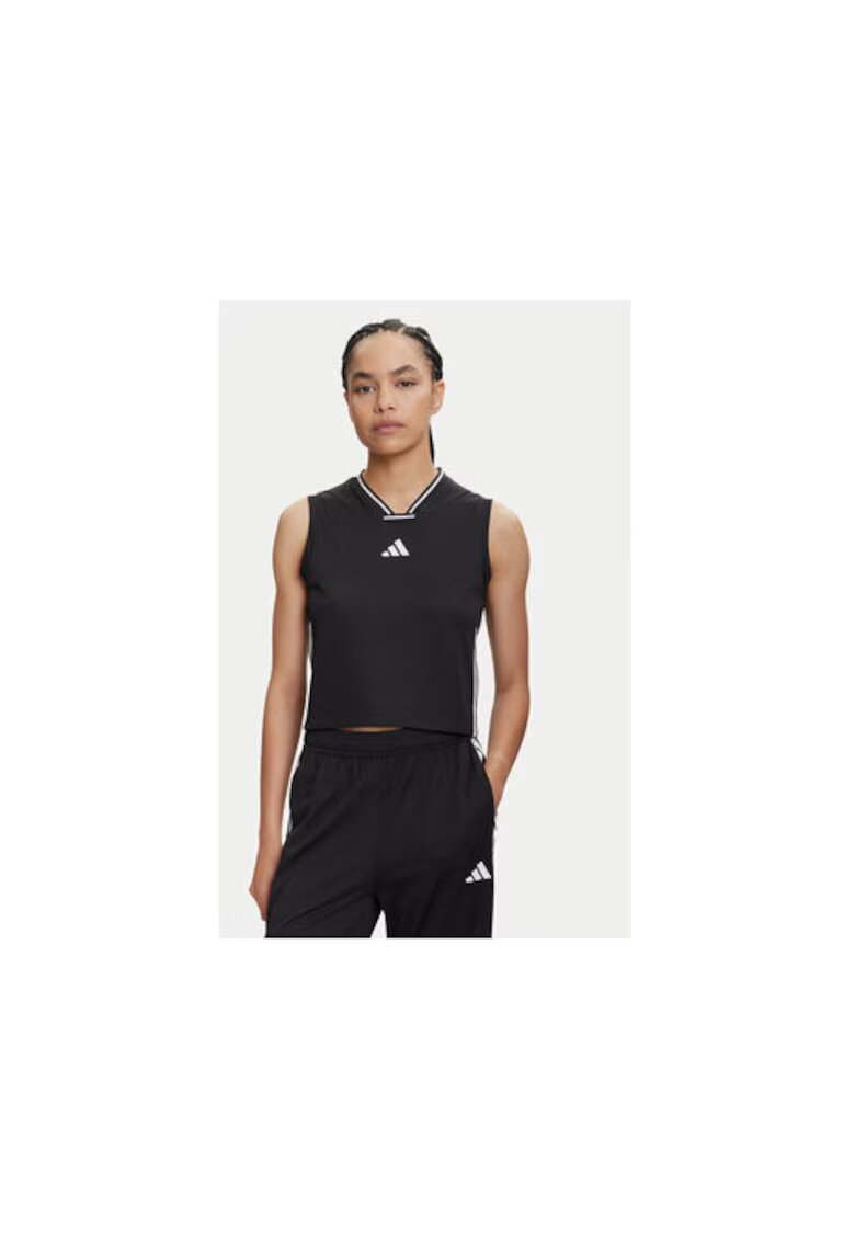 adidas Top sport lifestyle cu decolteu in V