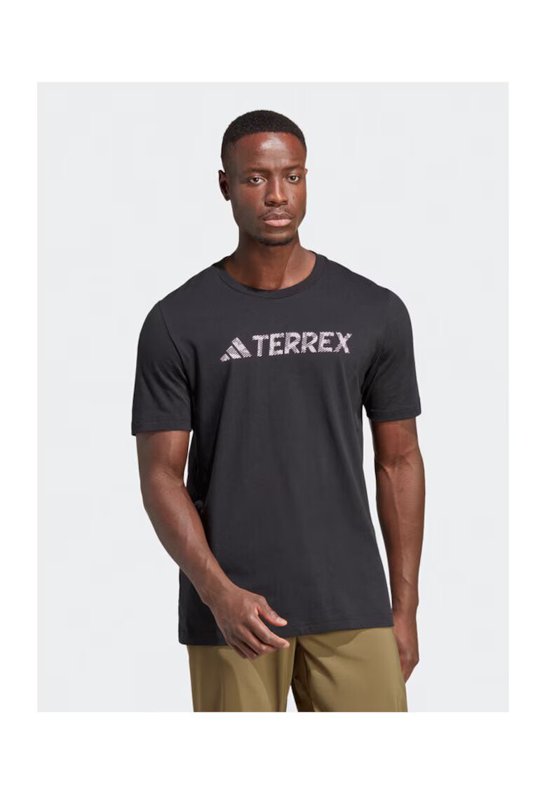 adidas Tricou barbati - 302290260 - Bumbac/Bumbac - Negru - Negru