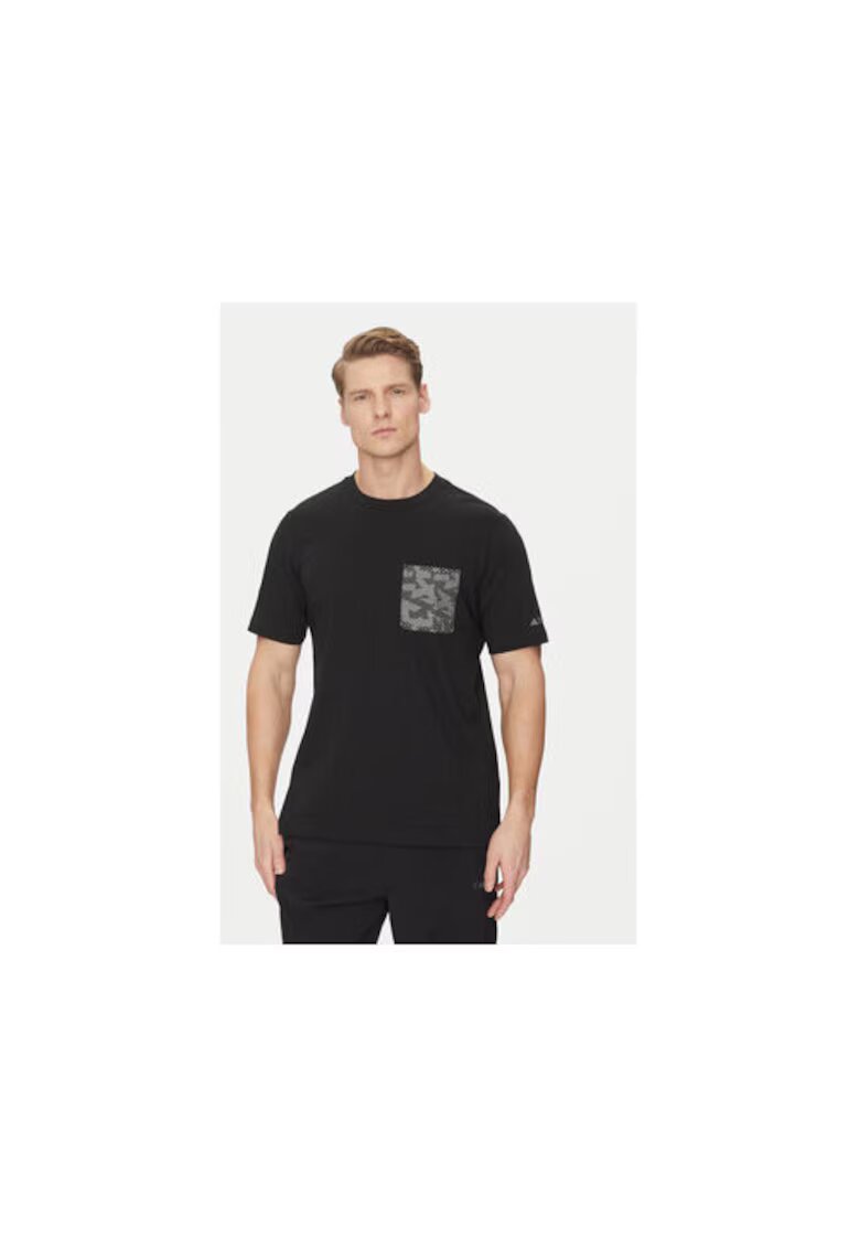 adidas Tricou cu decolteu la baza gatului si buzunar pe piept