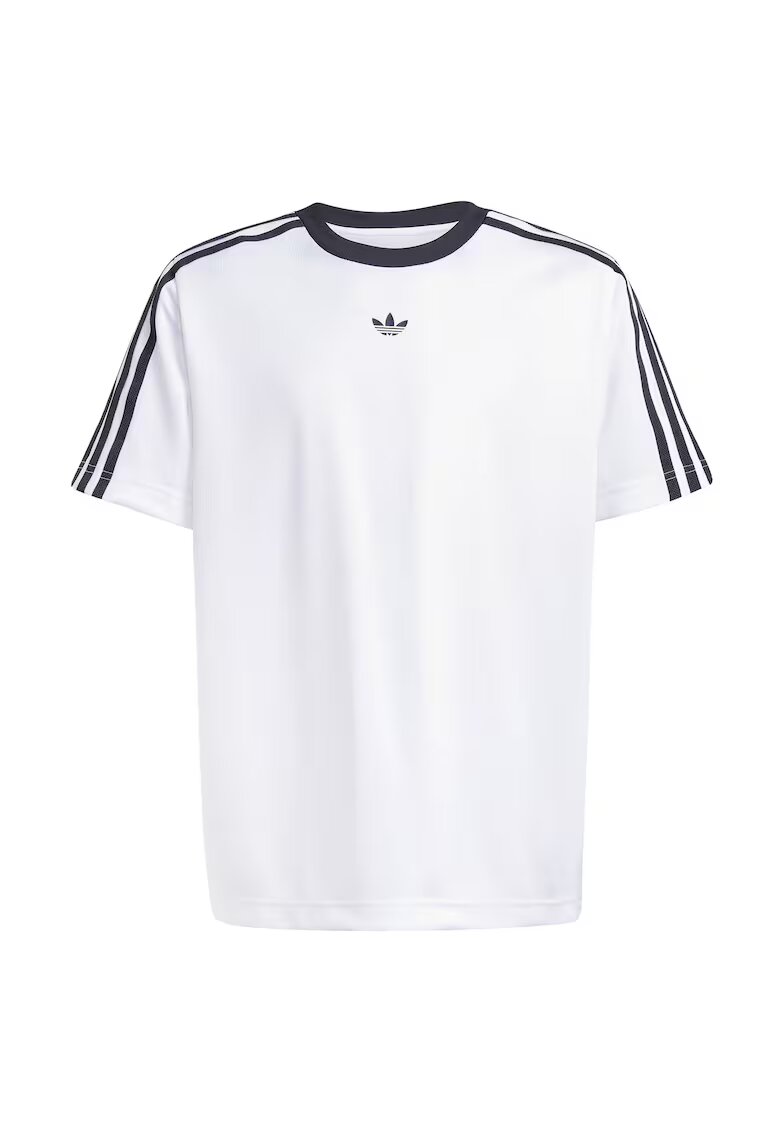 adidas Tricou cu logo pe piept si dungi contrastante pe maneci