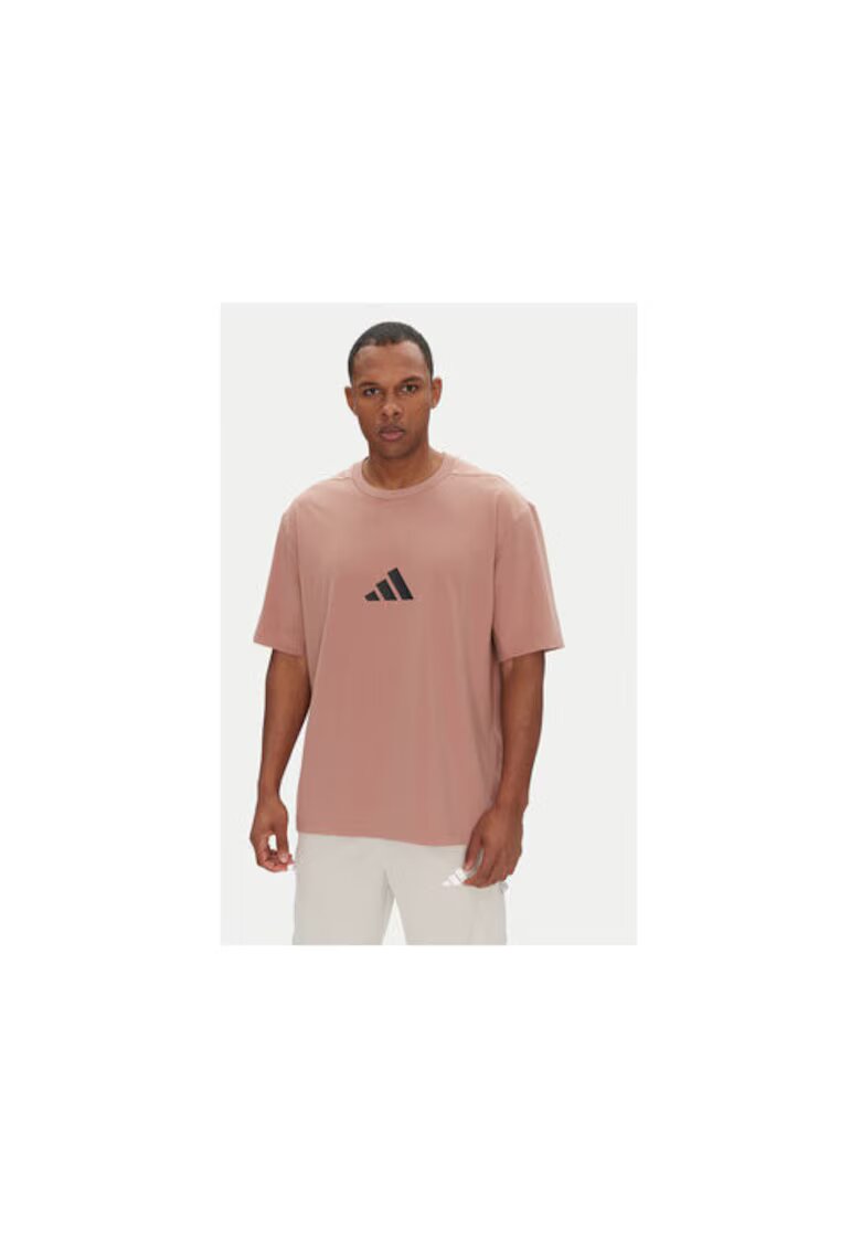 adidas Tricou cu maneci cazute si imprimeu logo