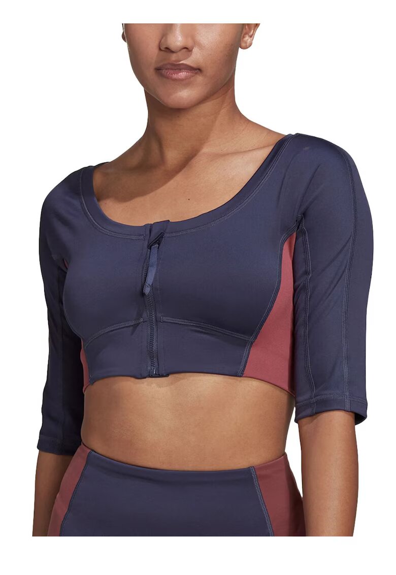 adidas Tricou dama - scurt - albastru marin - poliester -