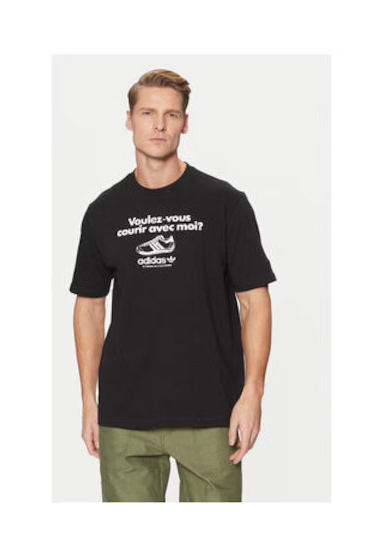 adidas Tricou din bumbac cu imprimeu cu text