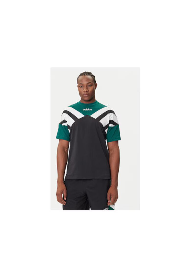 adidas Tricou din bumbac cu model colorblock