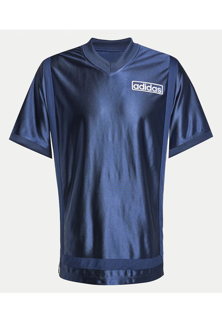 adidas Tricou slim fit cu decolteu in V cu logo