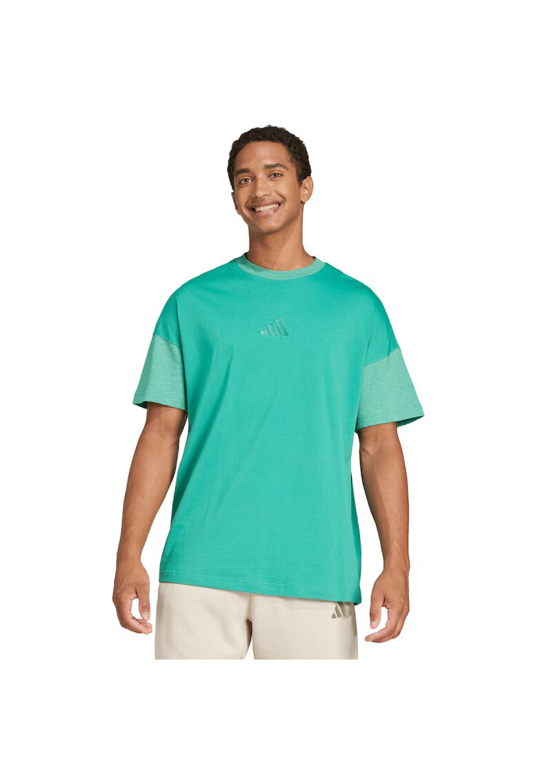 adidas Tricou sport barbatesc verde - bumbac - croiala lejera