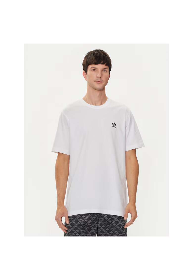 adidas Tricou sport barbati alb - bumbac -
