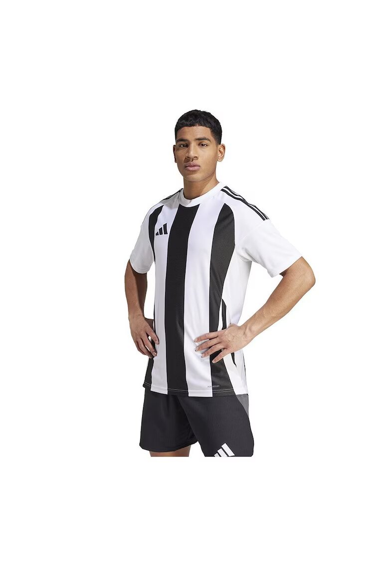adidas Tricou sport barbati Striped 24 - poliester - alb/negru - Negru