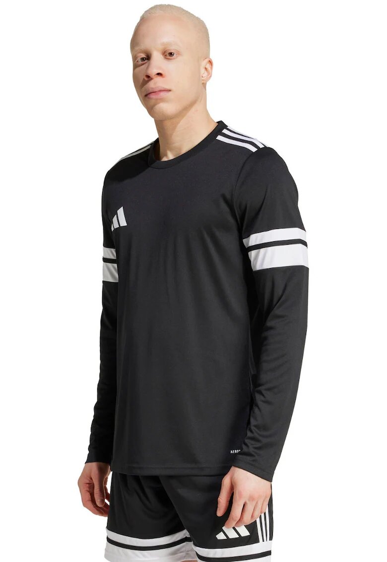 adidas Tricou sportiv barbatesc Squadra 25 - maneca lunga - negru - poliester reciclat - set 2XL -