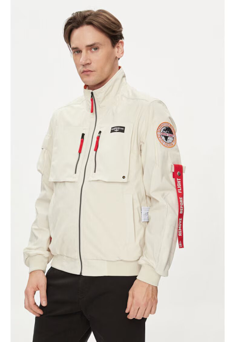 Aeronautica Militare Geaca barbati - 303714918 - Bumbac - Bej - Bej