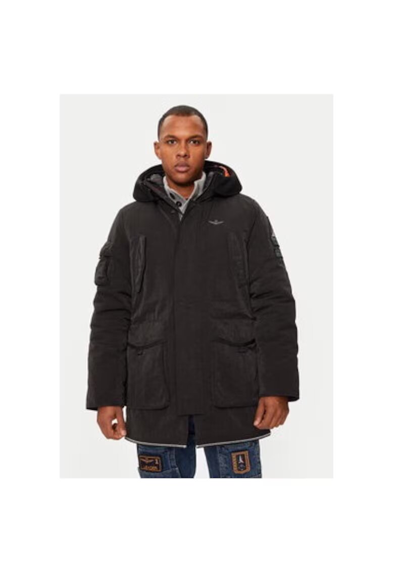 Aeronautica Militare Geaca barbati - 304563980 - Bumbac/Poliester - Negru - Negru