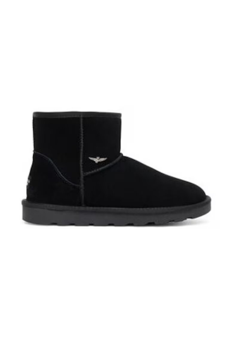 Aeronautica Militare Ghete barbati - piele naturala - negru