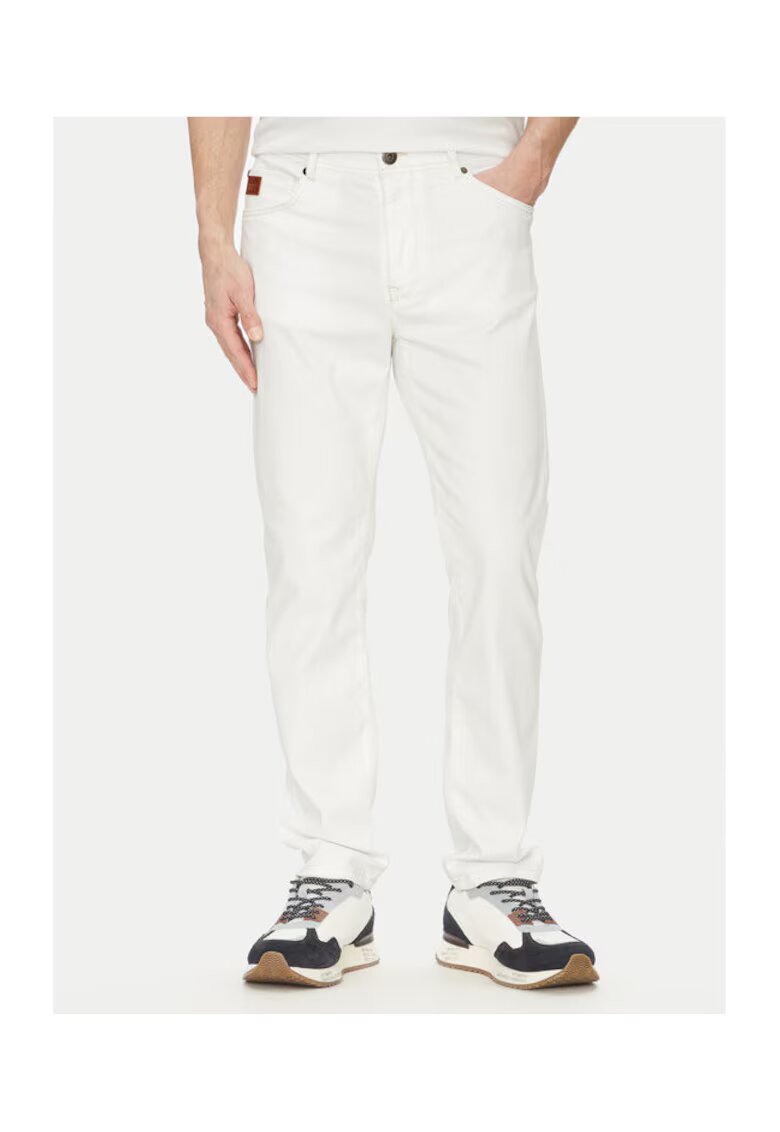 Aeronautica Militare Pantaloni barbati 251PJ205CT3551 - Bumbac/Lyocell - Alb - Alb